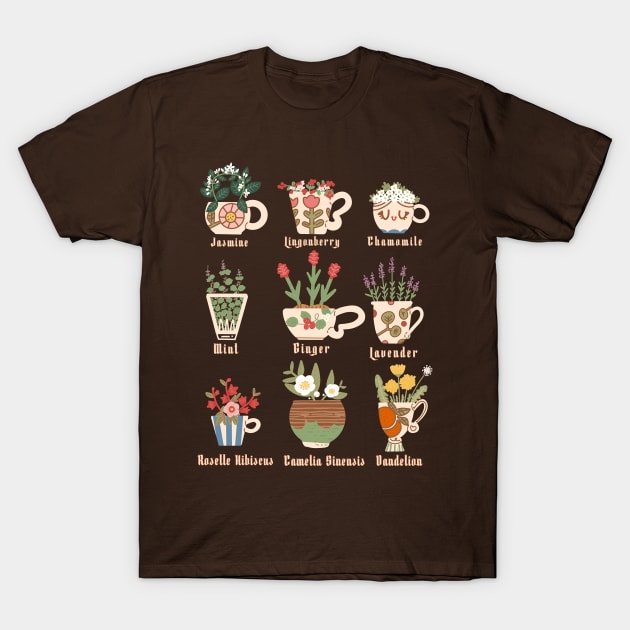 Tea Botanicals T-Shirt by Fluffymafi